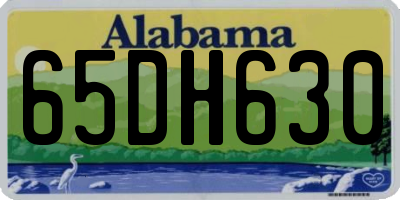AL license plate 65DH630