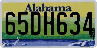AL license plate 65DH634
