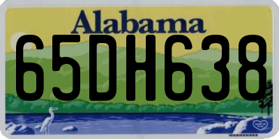 AL license plate 65DH638