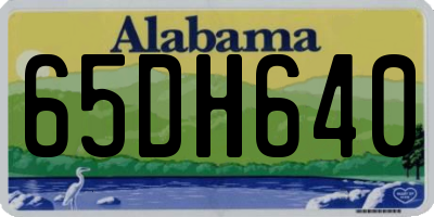 AL license plate 65DH640
