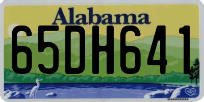 AL license plate 65DH641
