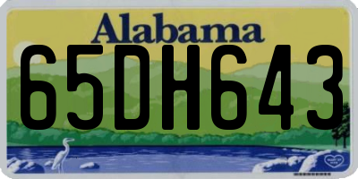 AL license plate 65DH643