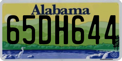 AL license plate 65DH644