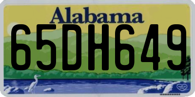 AL license plate 65DH649