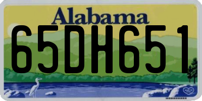 AL license plate 65DH651