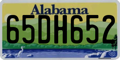 AL license plate 65DH652