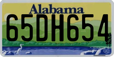 AL license plate 65DH654