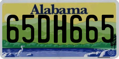 AL license plate 65DH665