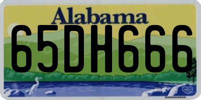 AL license plate 65DH666