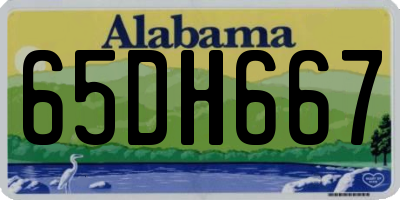 AL license plate 65DH667