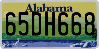 AL license plate 65DH668