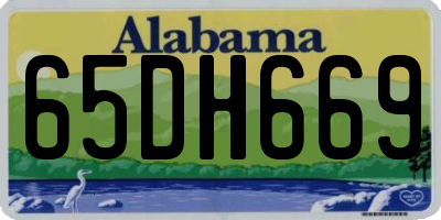 AL license plate 65DH669