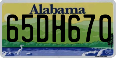 AL license plate 65DH670