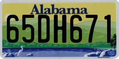 AL license plate 65DH671