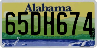 AL license plate 65DH674