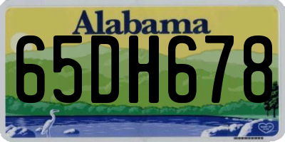 AL license plate 65DH678