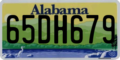 AL license plate 65DH679