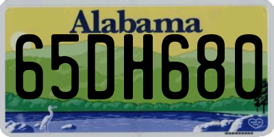 AL license plate 65DH680