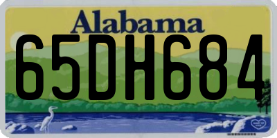 AL license plate 65DH684