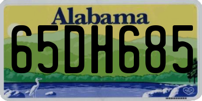 AL license plate 65DH685