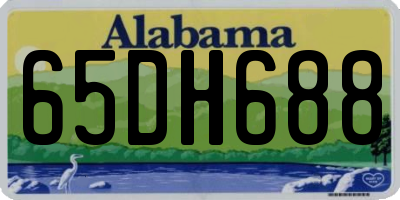 AL license plate 65DH688