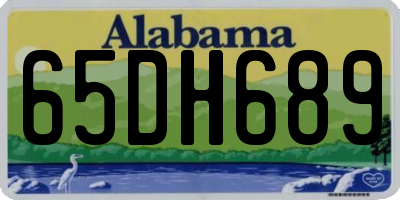 AL license plate 65DH689