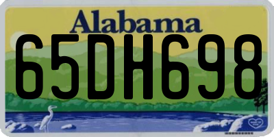 AL license plate 65DH698