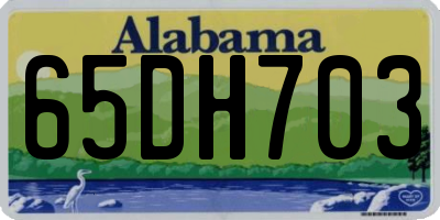 AL license plate 65DH703