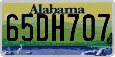 AL license plate 65DH707