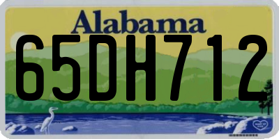 AL license plate 65DH712