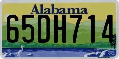 AL license plate 65DH714