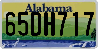 AL license plate 65DH717