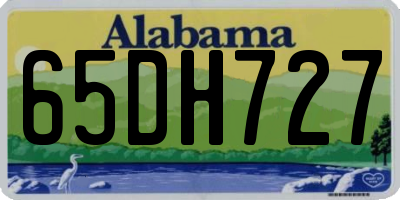 AL license plate 65DH727