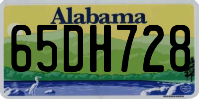 AL license plate 65DH728