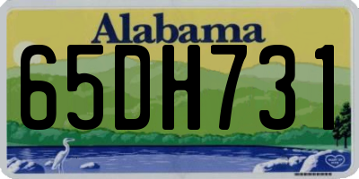AL license plate 65DH731