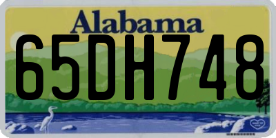 AL license plate 65DH748