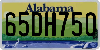 AL license plate 65DH750