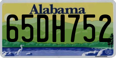 AL license plate 65DH752