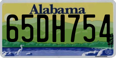 AL license plate 65DH754