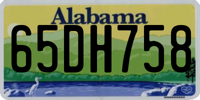 AL license plate 65DH758