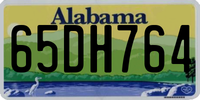 AL license plate 65DH764