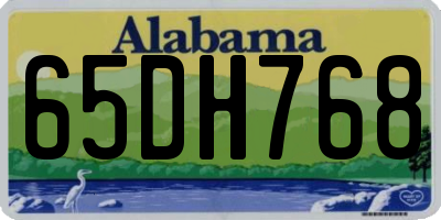 AL license plate 65DH768