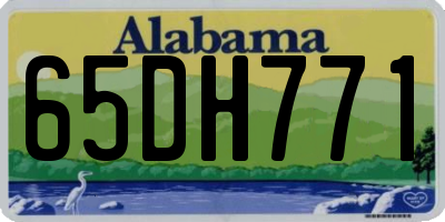 AL license plate 65DH771
