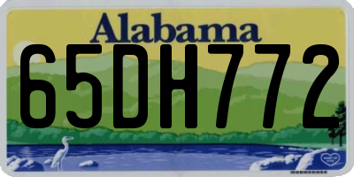AL license plate 65DH772