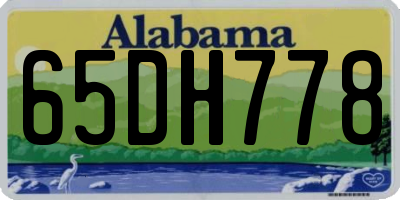 AL license plate 65DH778