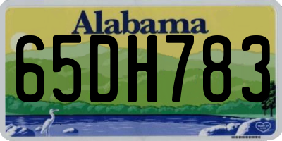 AL license plate 65DH783