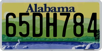 AL license plate 65DH784
