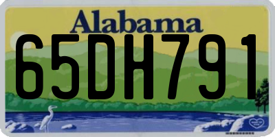 AL license plate 65DH791