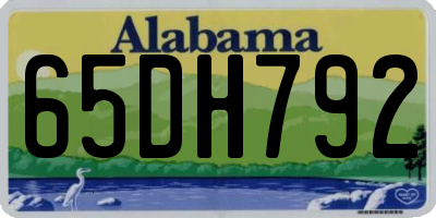AL license plate 65DH792