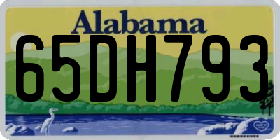 AL license plate 65DH793